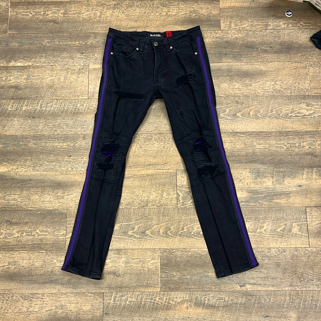 Makobi Mk Ripped Skinny Jeans